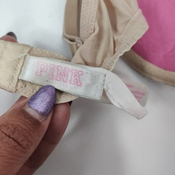 Victorias Secret Where Everywhere T-shirt Lightly Lined Bra Women Size 34D Tan - Picture 4 of 8